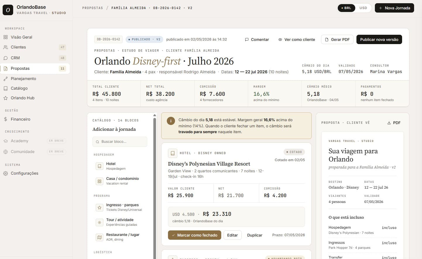 SaaS — proposta para cliente